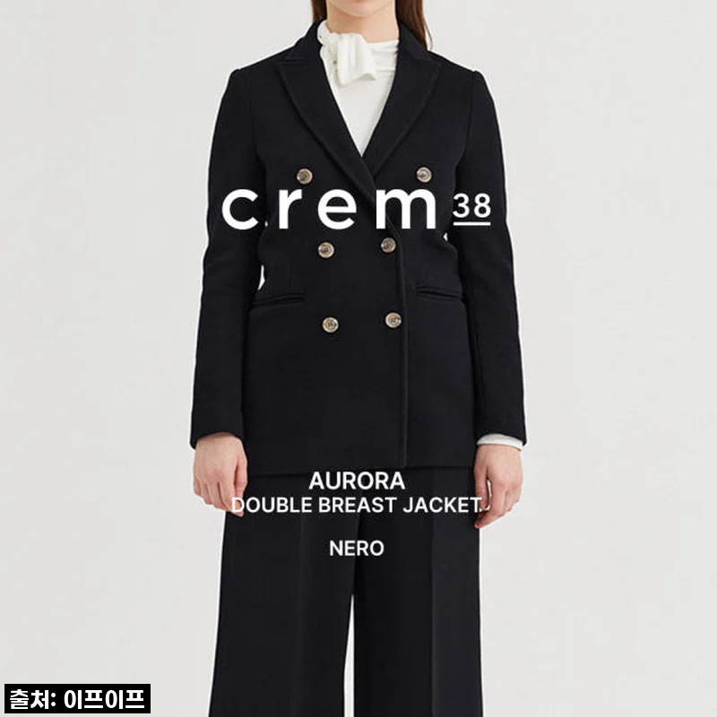 크램38 오로라 블랙 더블 버튼 자켓 사용후기: 세련된 디자인과 실속 할인으로 만족스러운 선택