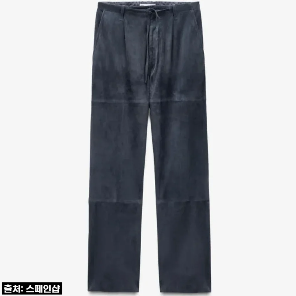 자라 프리미엄 스웨이드 레더 와이드 팬츠 6098/913/807 ANTHRACITE GREY 사용후기