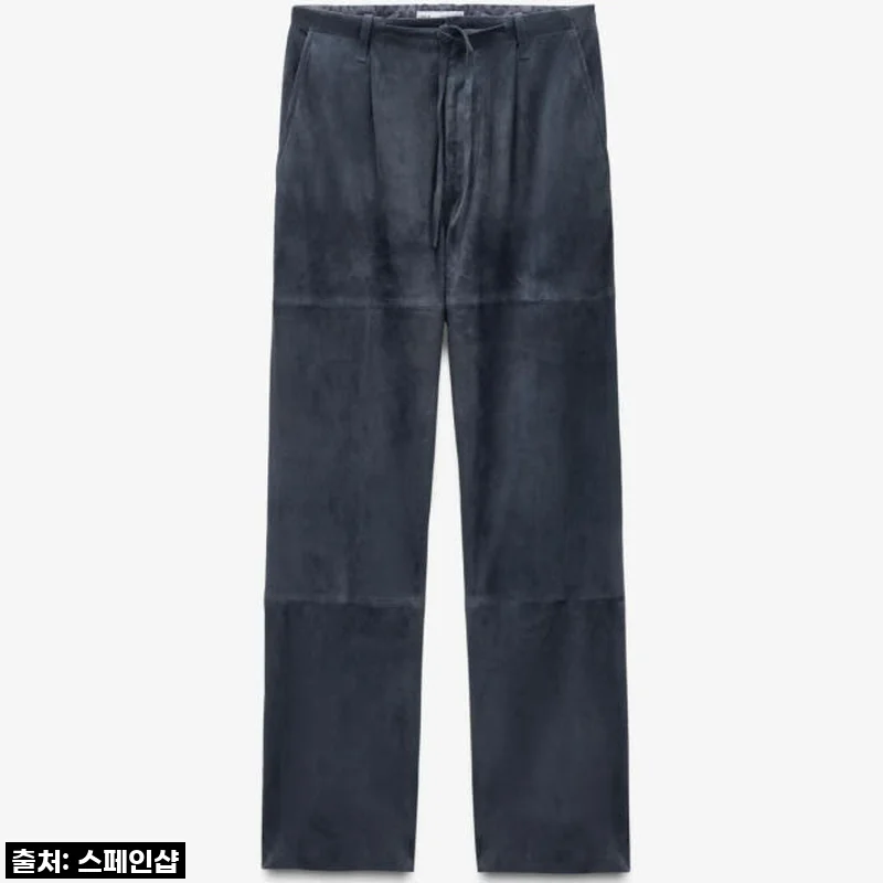 자라 프리미엄 스웨이드 레더 와이드 팬츠 6098/913/807 ANTHRACITE GREY 사용후기