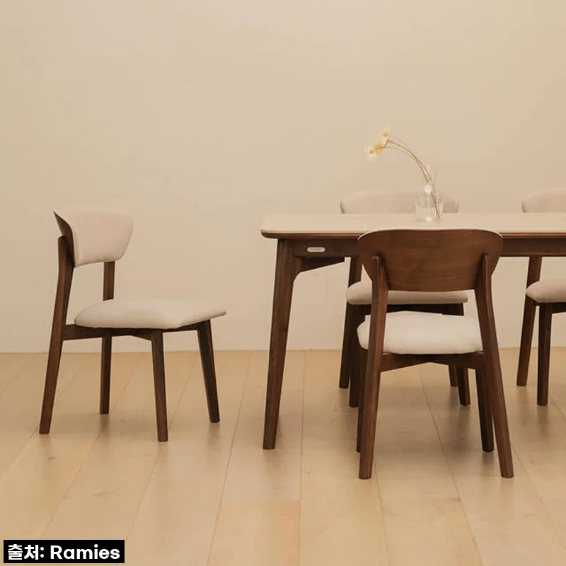 라미에스 로브 월넛 호두나무 포세린 세라믹 식탁세트 사용후기