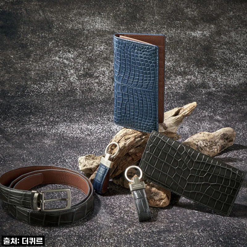 더퀴르 남자 명품 악어가죽 장지갑 벨트 선물 세트 사용후기