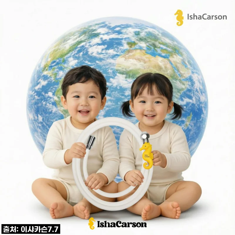 이샤카슨 7.7 노란해마 울트라파인버블 샤워기 사용후기