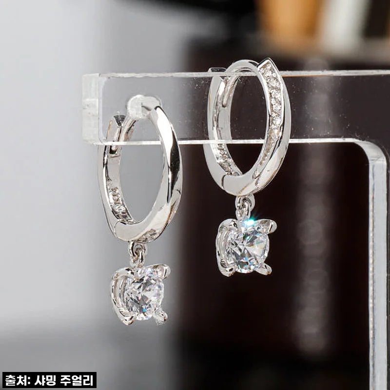 3부 다이아 귀걸이 천연 GIA F Si2 샤인 키스미, 결혼 기념일 선물로 직접 사용해본 후기