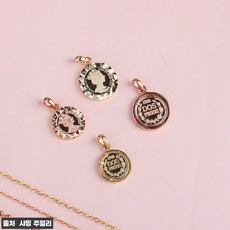 엘리자베스 커팅 코인 펜던트 목걸이 관련 이미지 1