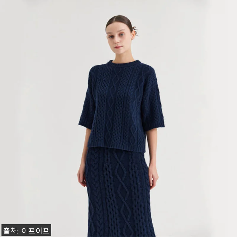 크램38 튤리아 블루 니트 블라우스 관련 이미지 1