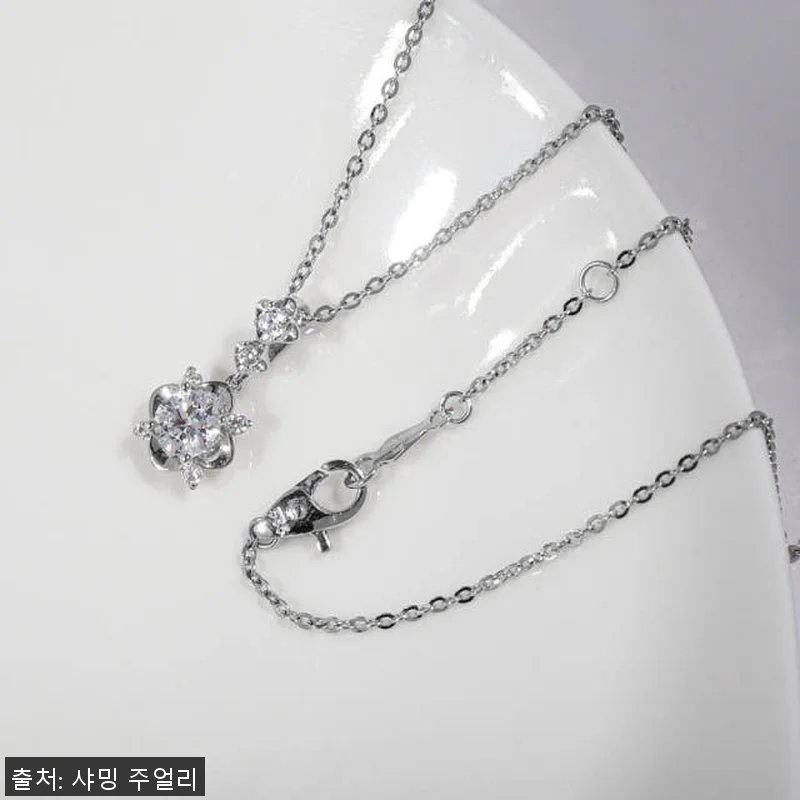 5부 7부 다이아 목걸이 연꽃 천연 관련 이미지 1