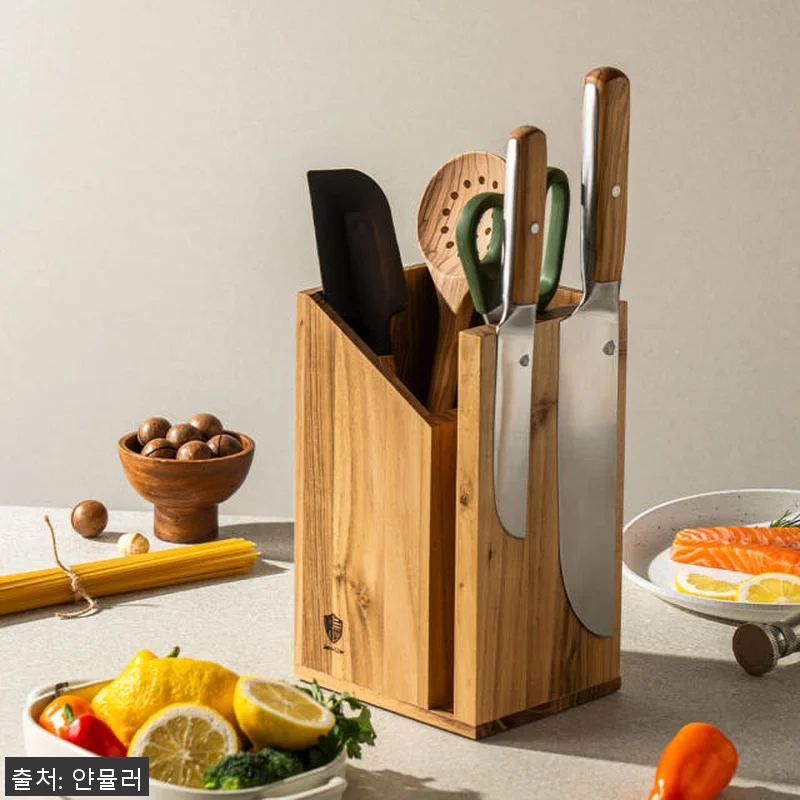 얀뮬러 티크우드 수납 보관 자석 칼 관련 이미지 1