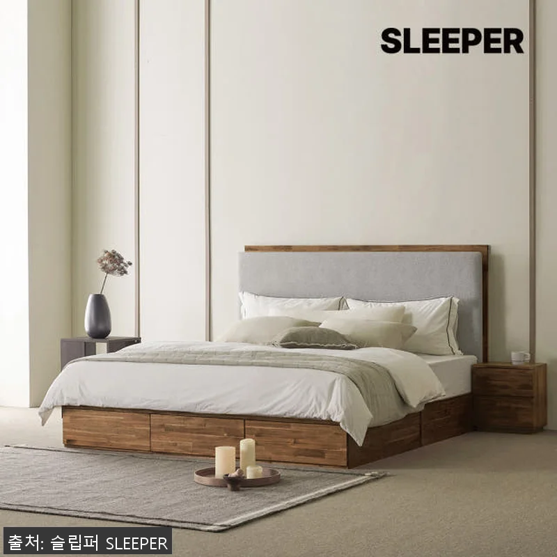 슬립퍼 모네 원목 침대프레임 LK 라 관련 이미지 1