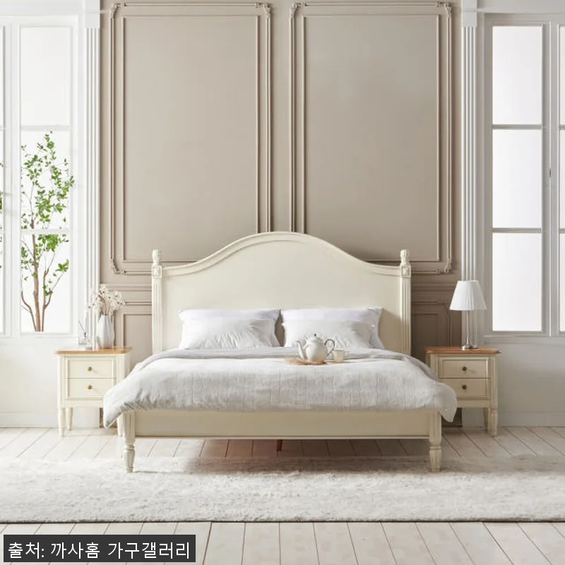 까사홈 헤이미 아이보리 엔틱 침대프레 관련 이미지 1