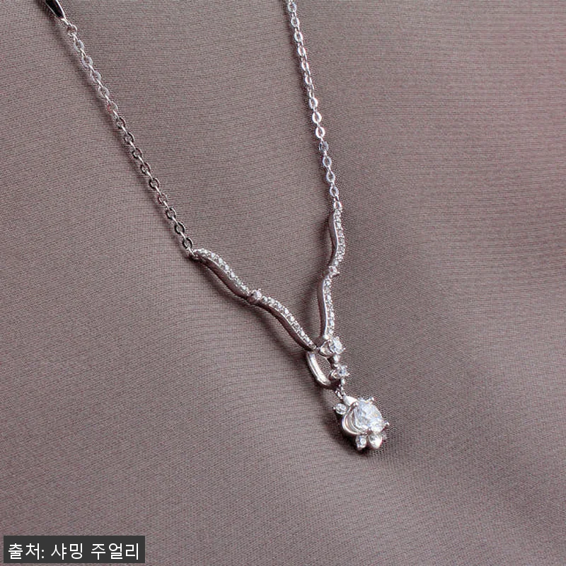 5부 7부 다이아 목걸이 연꽃 천연 관련 이미지 2