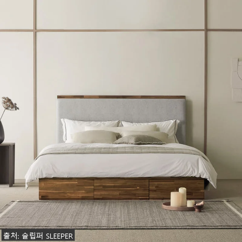 슬립퍼 모네 원목 침대프레임 LK 라 관련 이미지 2