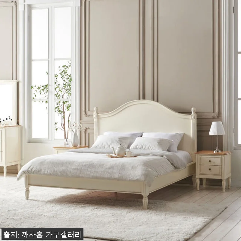 까사홈 헤이미 아이보리 엔틱 침대프레 관련 이미지 2