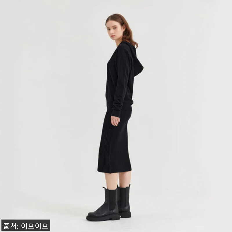 크램38 마네이 블랙 후드 니트 스웨 관련 이미지 2