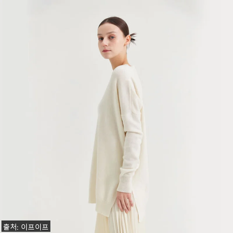 크램38 라렌투 오버핏 브이넥 아이보 관련 이미지 3