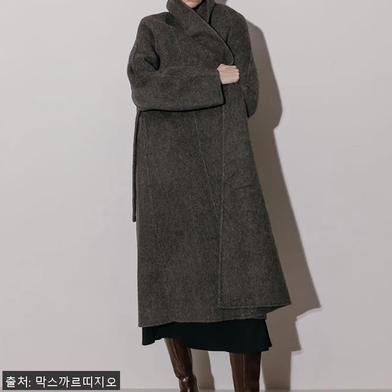 핸드메이드 울 헤링본 히든 스트랩 숄 관련 이미지 3