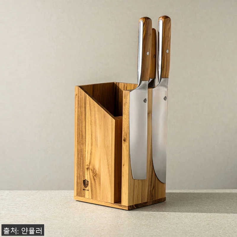 얀뮬러 티크우드 수납 보관 자석 칼 관련 이미지 3