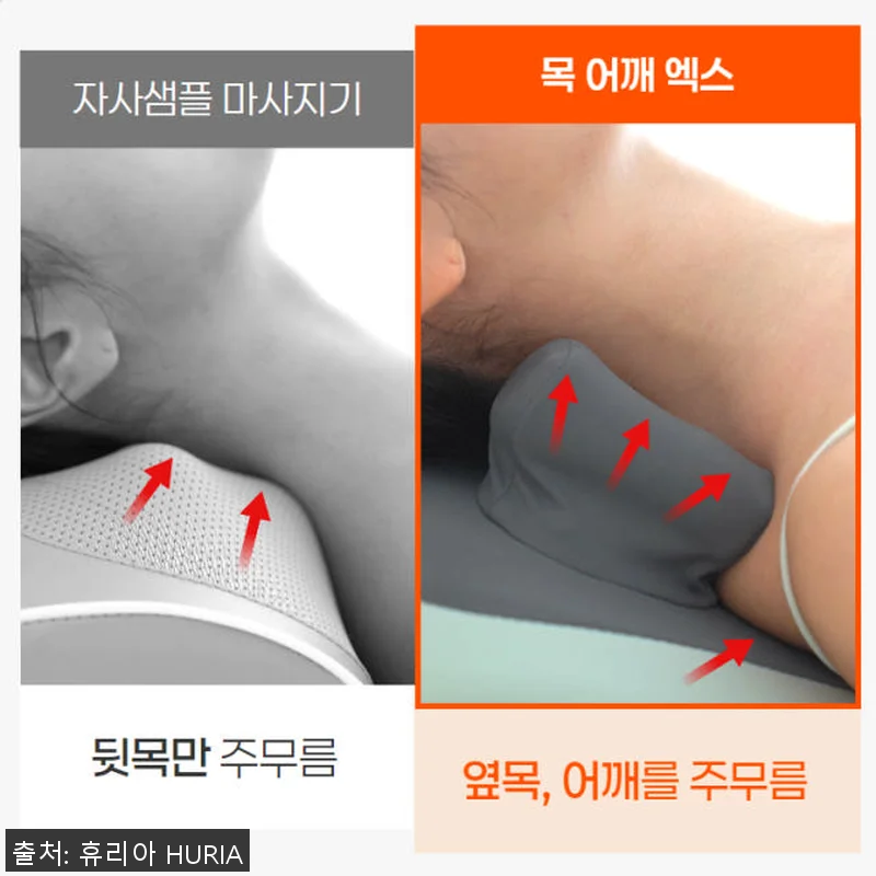 휴리아 목 어깨 안마 엑스 찜질 베개 관련 이미지 4