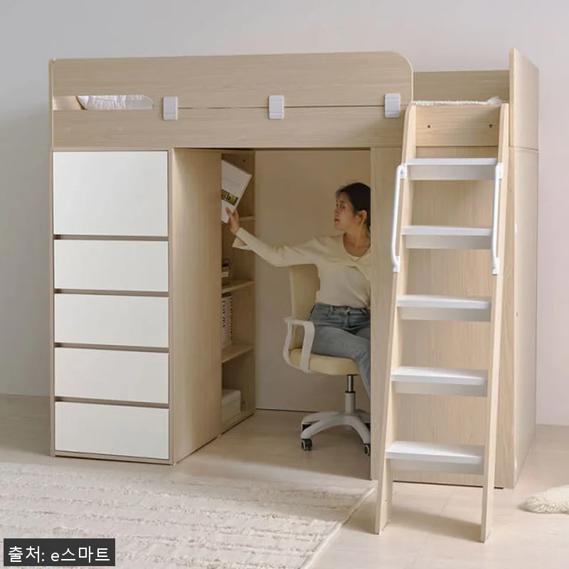 e스마트 올인원 2층 성인 옷장형 벙 관련 이미지 3