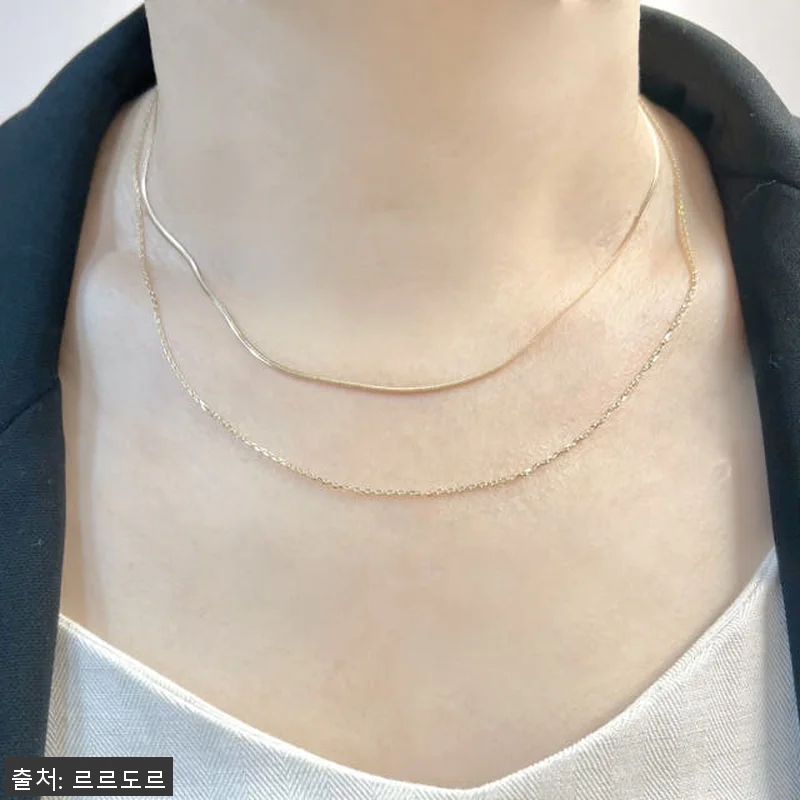 14K 두줄체인 금목걸이 스네이크 뱀 관련 이미지 4
