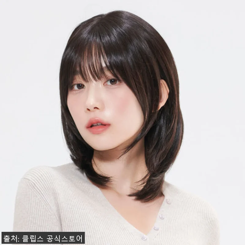 수제통가발 니콜 레이어드 중단발 사이 관련 이미지 5