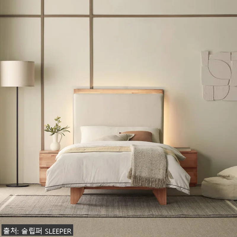 슬립퍼 모네 원목 침대프레임 LK 라 관련 이미지 5