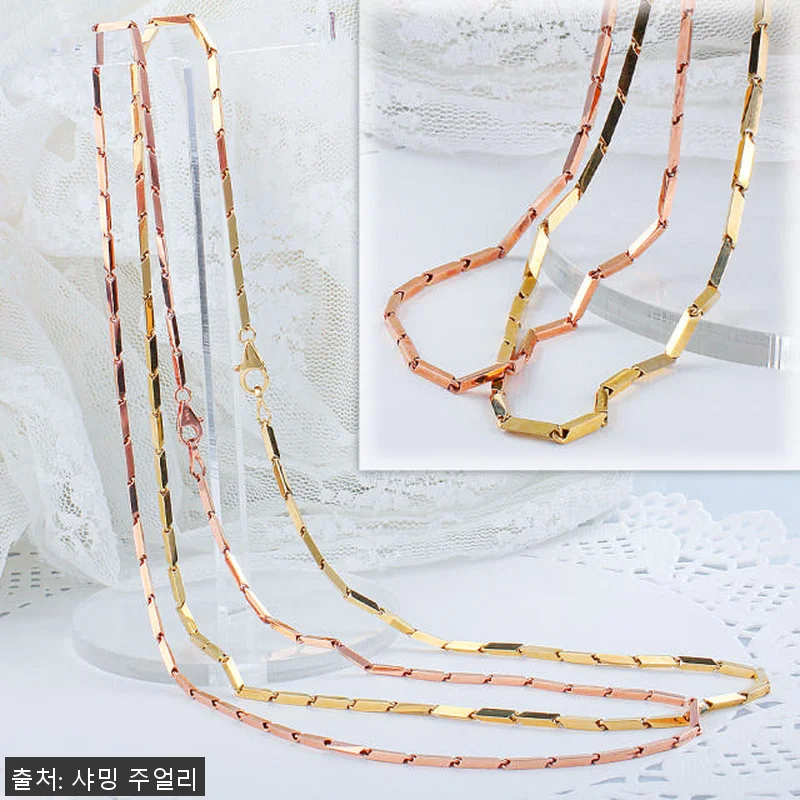 대나무 체인 금목걸이 14k 18k 관련 이미지 5