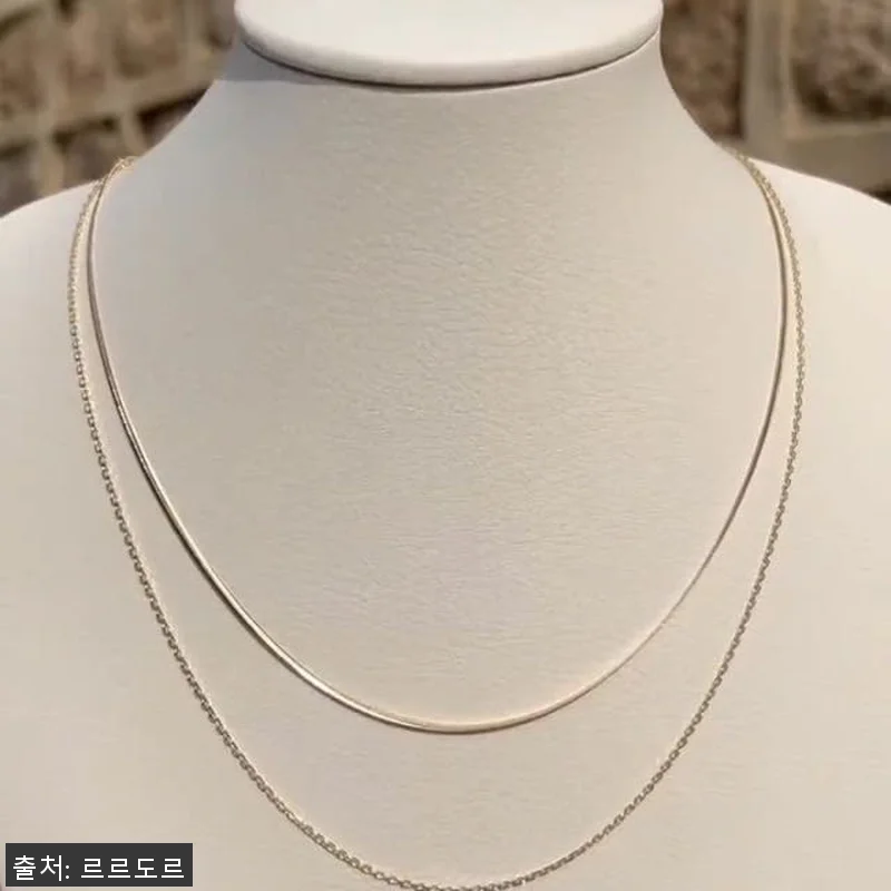 14K 두줄체인 금목걸이 스네이크 뱀 관련 이미지 6