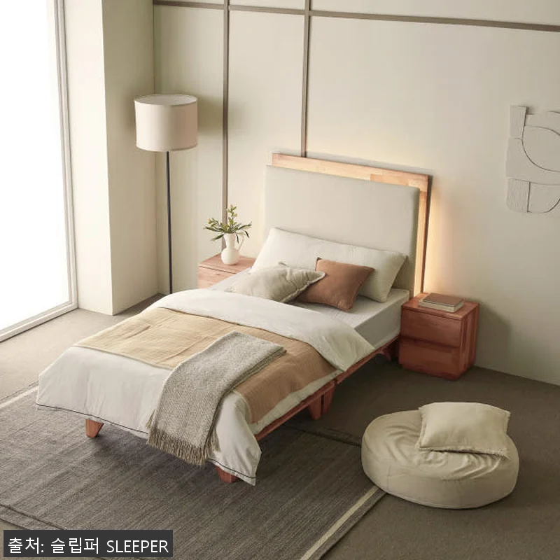 슬립퍼 모네 원목 침대프레임 LK 라 관련 이미지 8