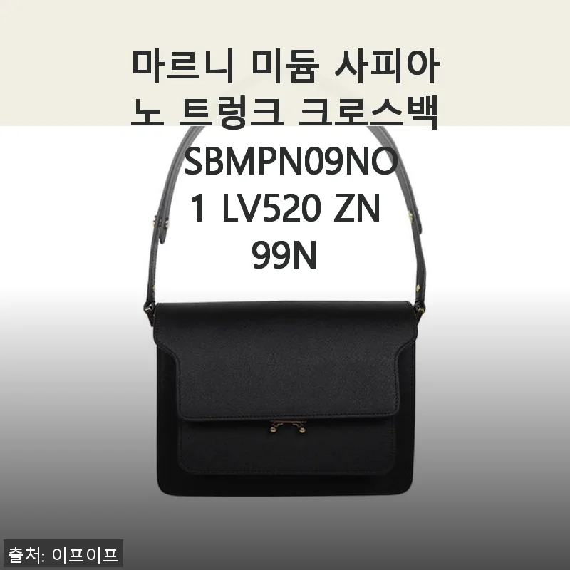 마르니 미듐 사피아노 트렁크 크로스백 SBMPN09NO1 LV520 ZN99N 사용 후기