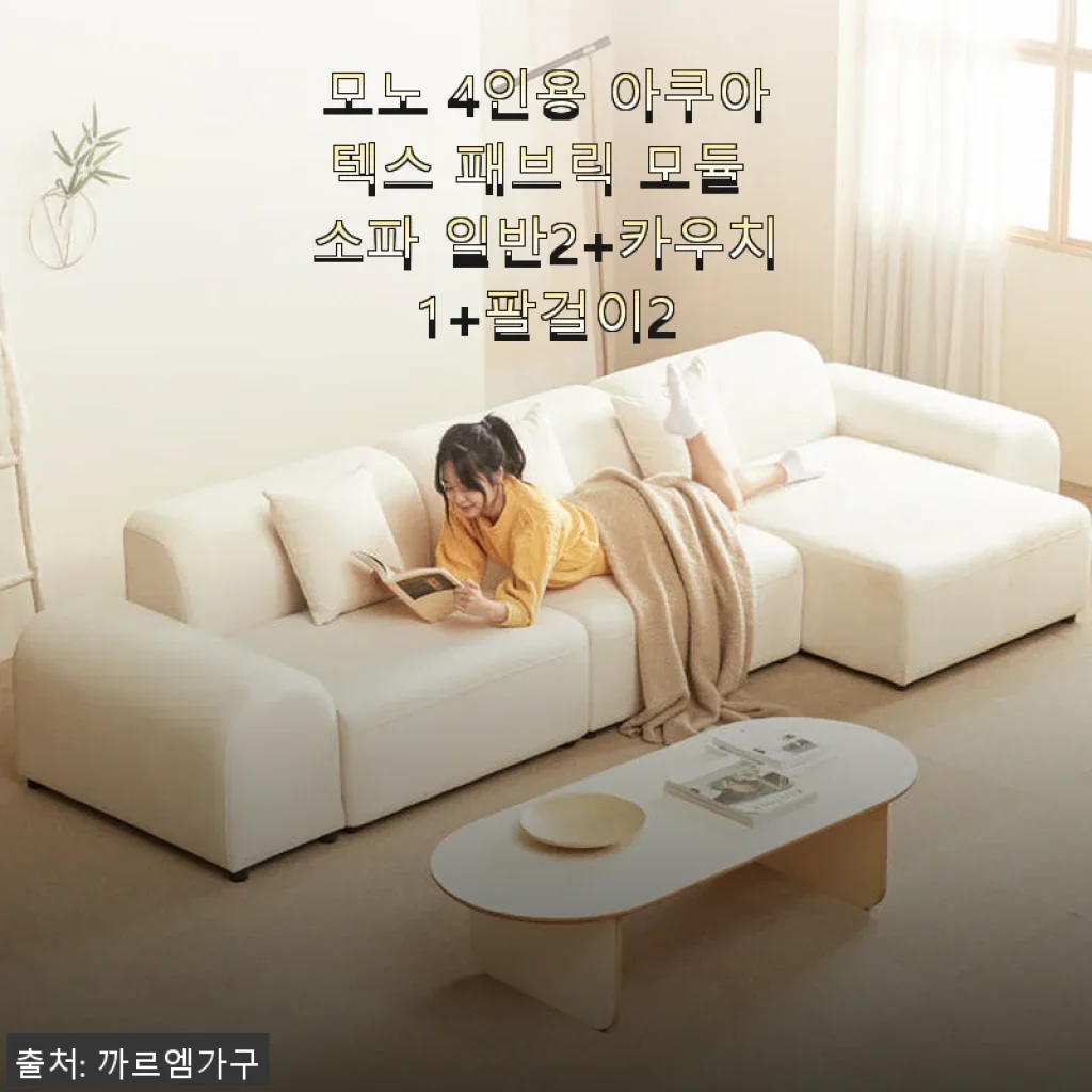 모노 4인용 아쿠아텍스 패브릭 모듈 소파 사용후기와 제품소개