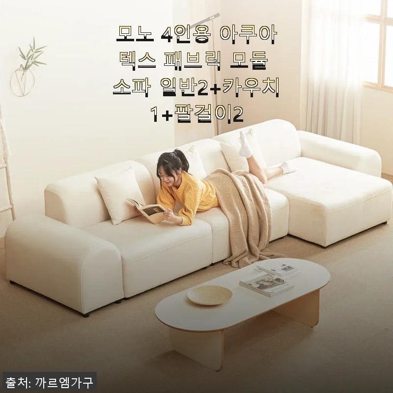 모노 4인용 아쿠아텍스 패브릭 모듈 소파 사용후기와 제품소개