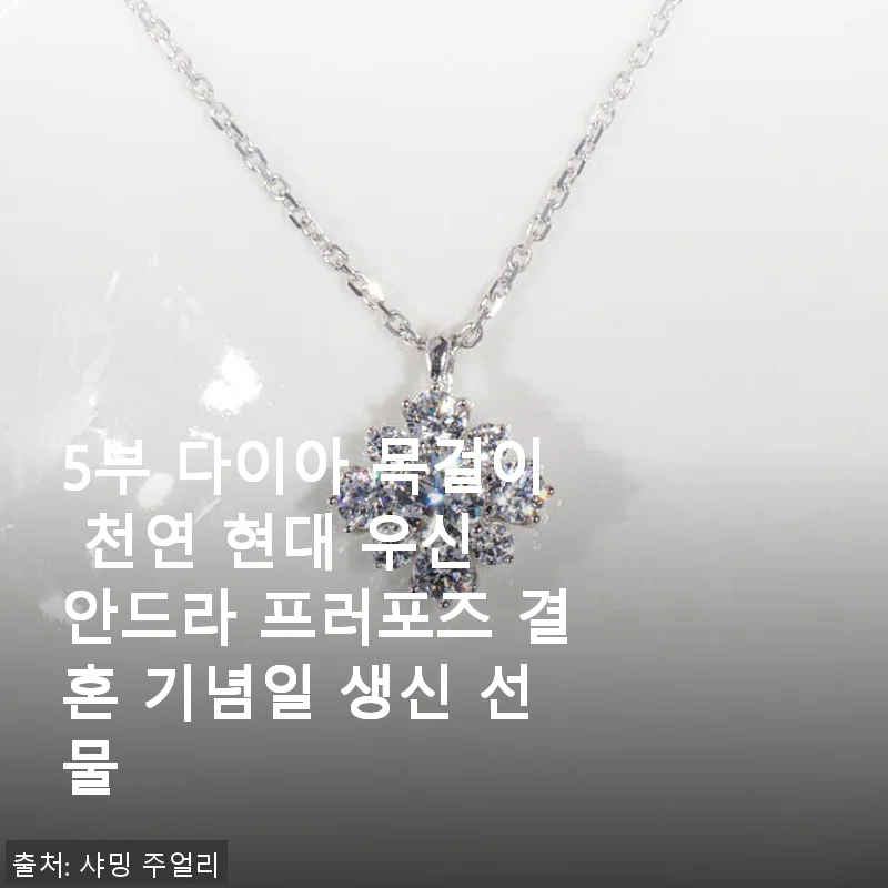5부 다이아 목걸이 천연 현대 우신 안드라 – 특별한 날을 위한 완벽한 선택