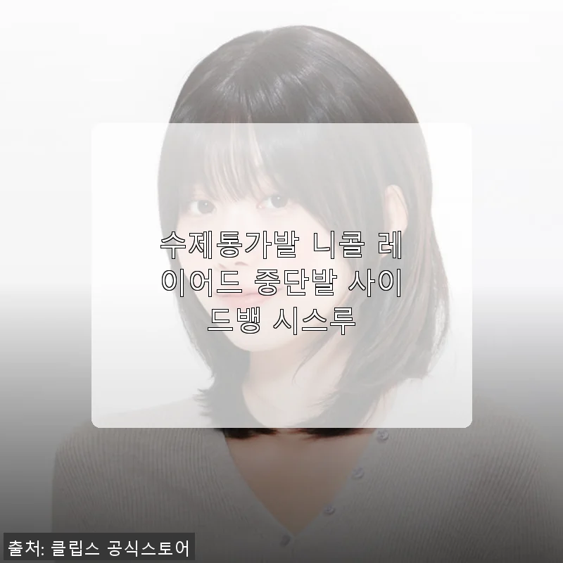 수제통가발 니콜 레이어드 중단발 사이드뱅 시스루 사용후기