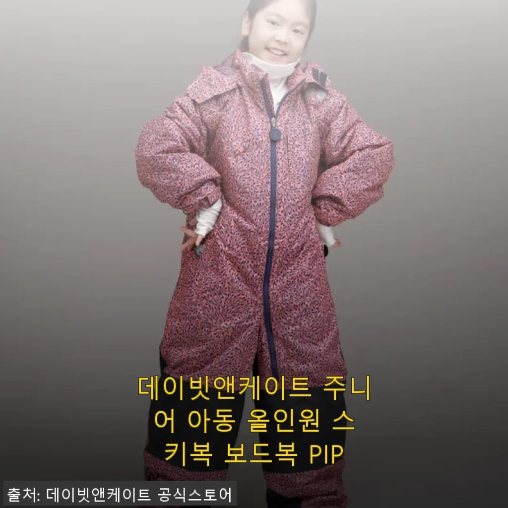 데이빗앤케이트 주니어 아동 올인원 스키복 보드복 PIP 사용후기