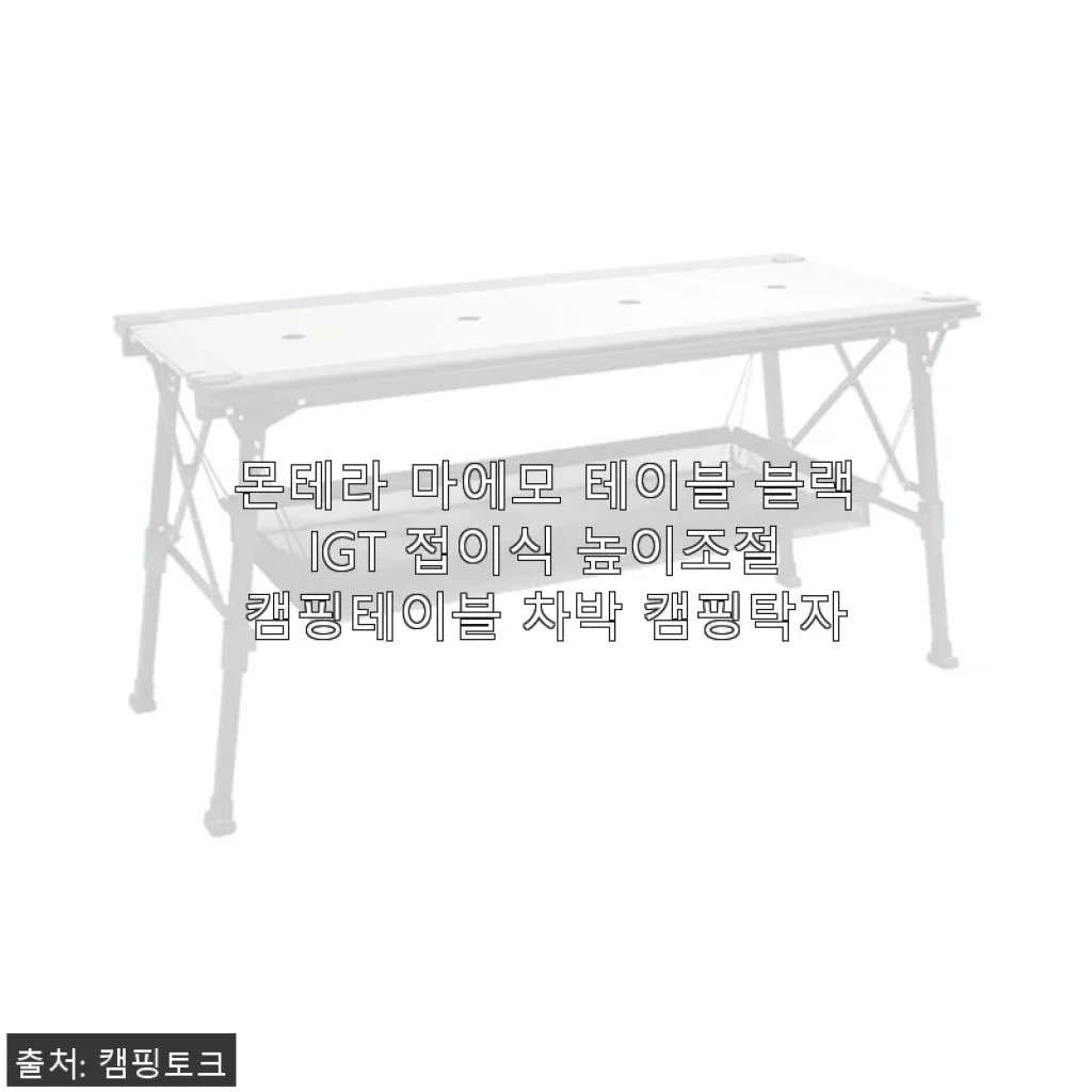 몬테라 마에모 테이블 블랙 IGT 접이식 높이조절 캠핑테이블 사용후기