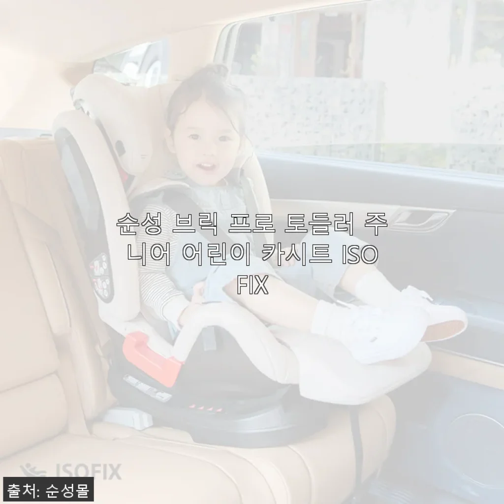순성 브릭 프로 토들러 주니어 어린이 카시트 사용후기 - 안전과 편안함을 동시에 경험하다