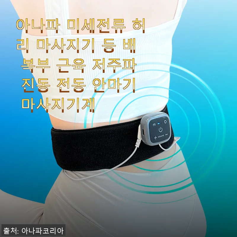 아나파 미세전류 허리 마사지기 사용후기: 집에서 편하게 허리 통증 관리하기