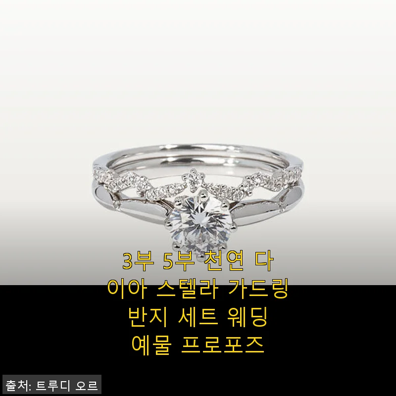 3부 5부 천연 다이아 스텔라 가드링 반지 세트 사용 후기