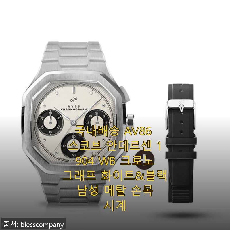 스코브 안데르센 1904 WB 크로노그래프 화이트&블랙 메탈 손목시계 사용후기