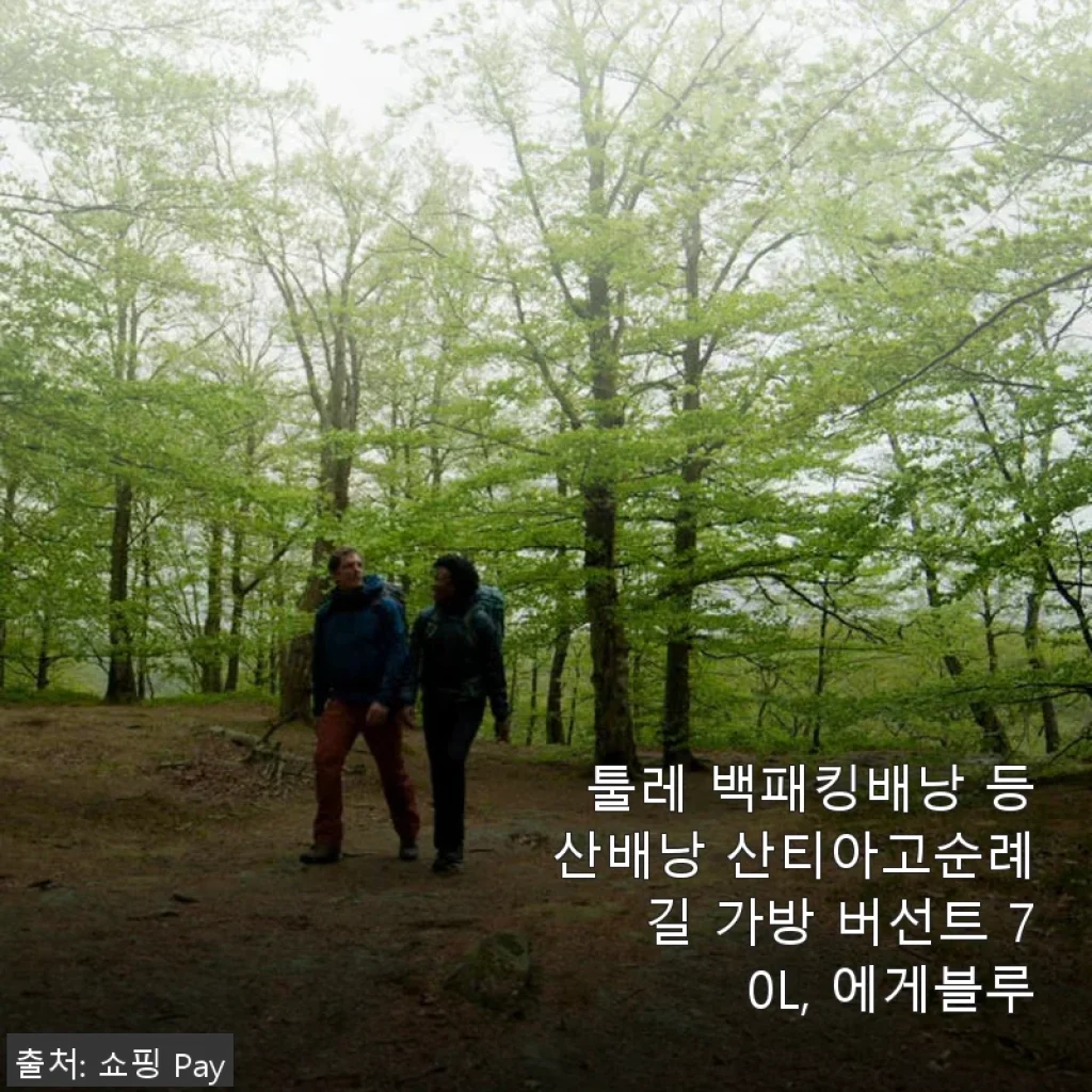 툴레 백패킹배낭 버선트 70L 에게블루 사용후기, 산티아고순례길에도 딱!