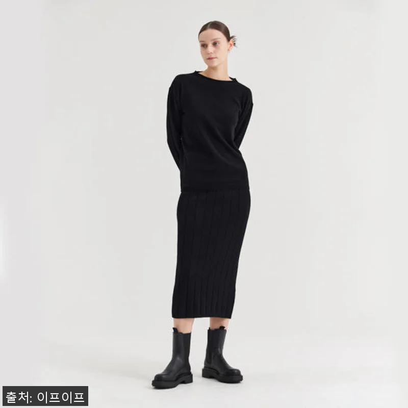 크램38 도메니카 블랙 니트 골지 스 관련 이미지 1