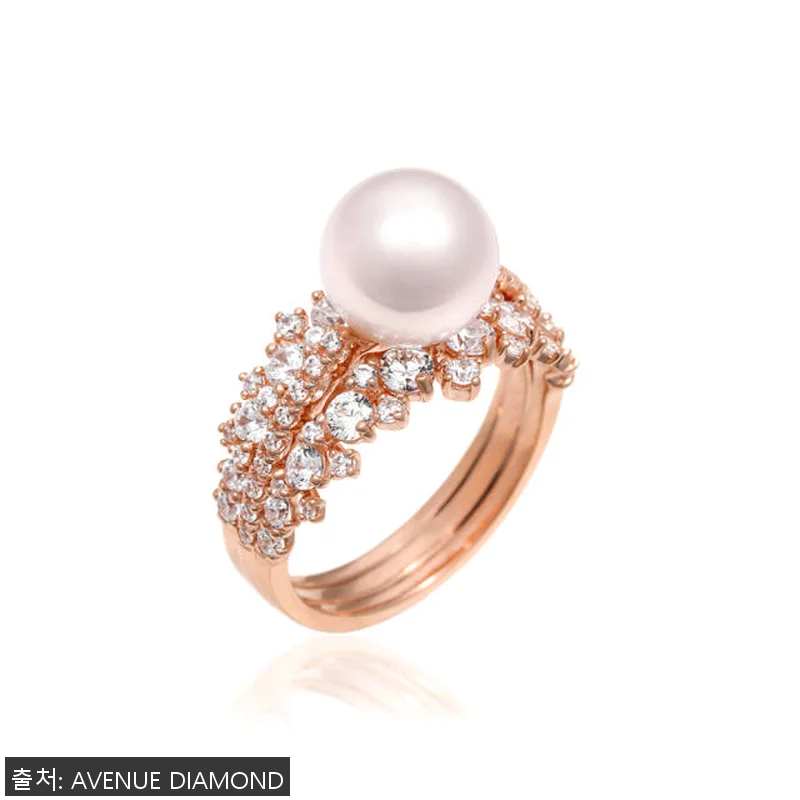 누와 14K 진주 반지 18K 해수 관련 이미지 1