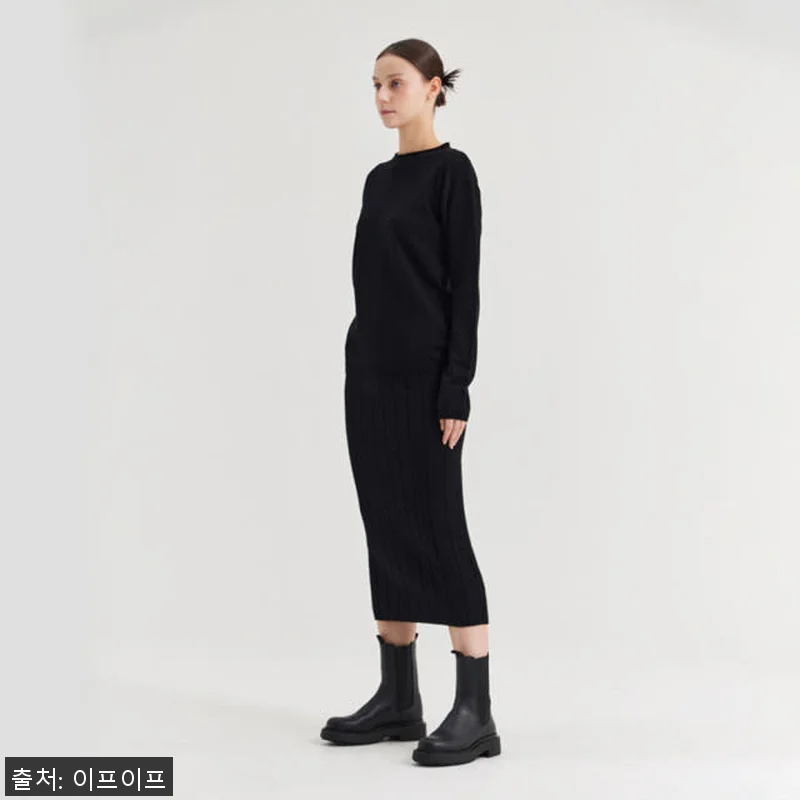 크램38 도메니카 블랙 니트 골지 스 관련 이미지 2