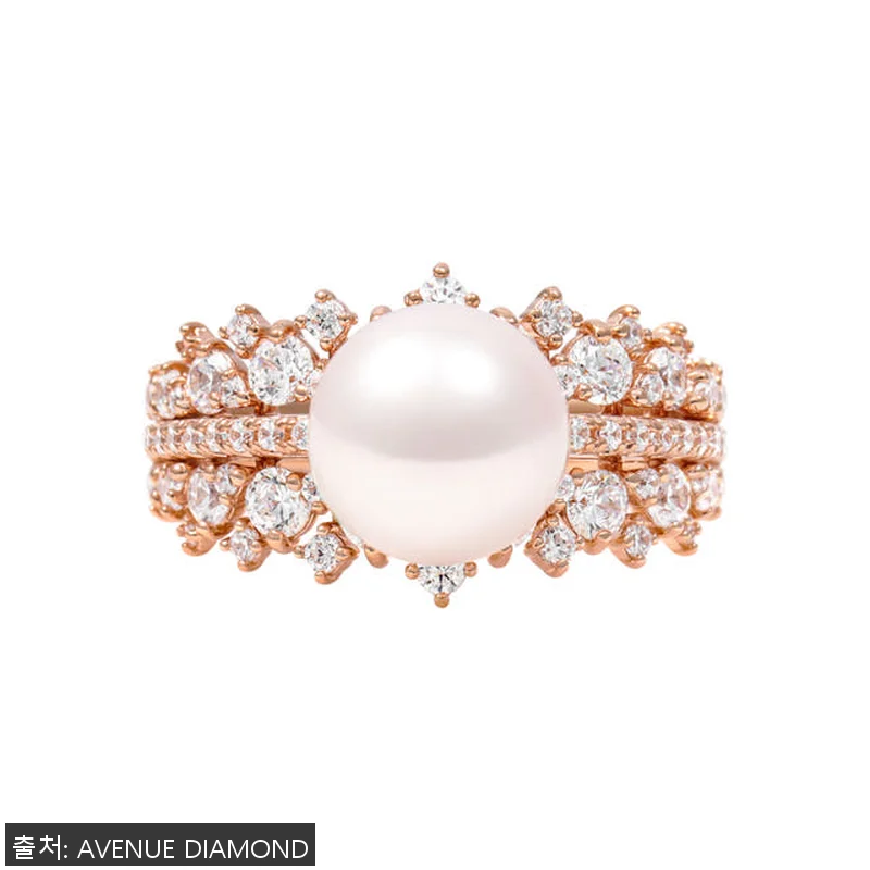 누와 14K 진주 반지 18K 해수 관련 이미지 2