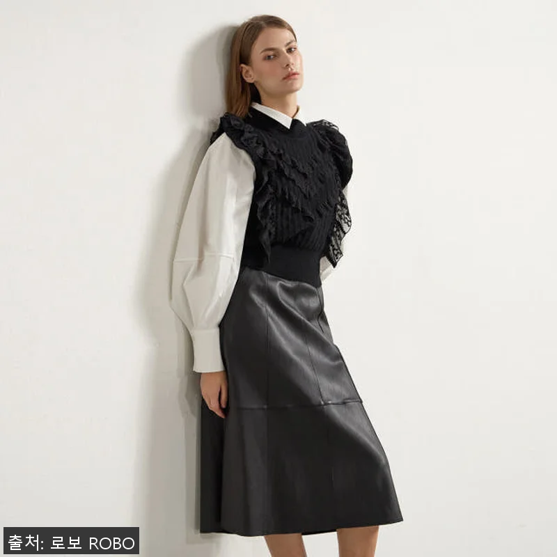 [로보] 이태리 램스킨 스트레치 스커 관련 이미지 2