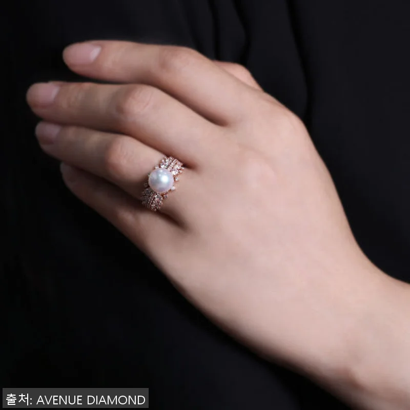 누와 14K 진주 반지 18K 해수 관련 이미지 3