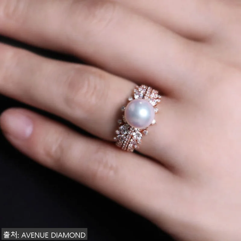 누와 14K 진주 반지 18K 해수 관련 이미지 4