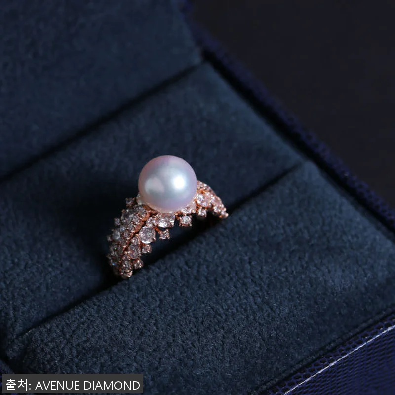 누와 14K 진주 반지 18K 해수 관련 이미지 6