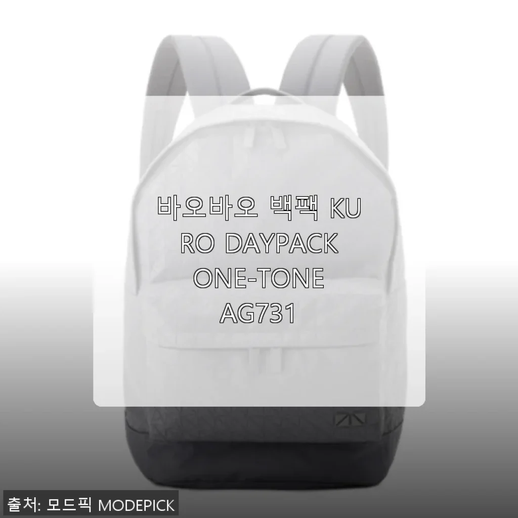 바오바오 백팩 KURO DAYPACK ONE-TONE AG731 사용후기