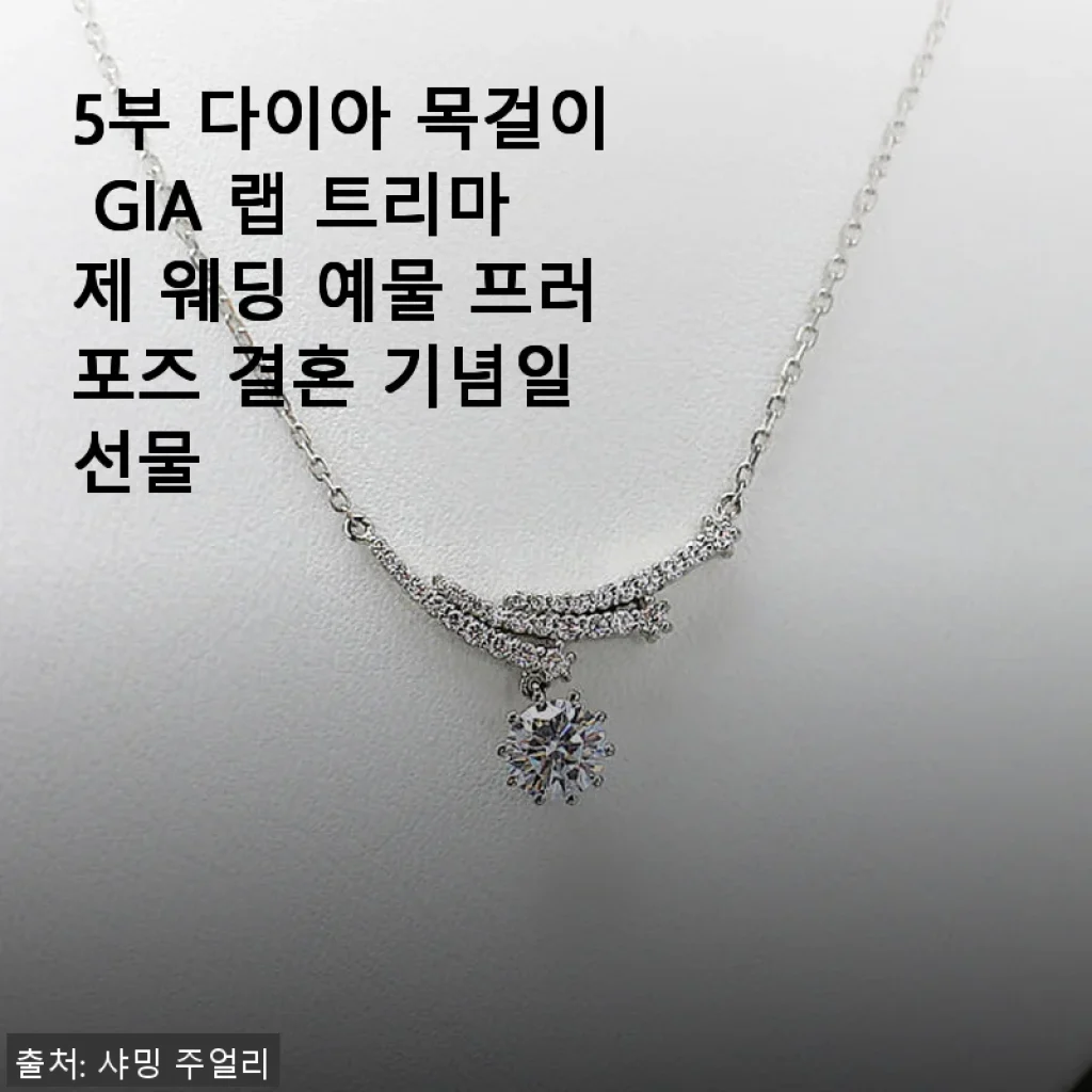 5부 다이아 목걸이 GIA 랩 트리마제 웨딩 예물 프러포즈 결혼 기념일 선물 사용후기
